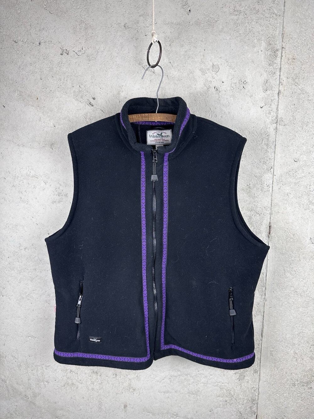 Wintergreen Northern Wear MInnesota Polartec Nordic Black Layering Vest WMS XL